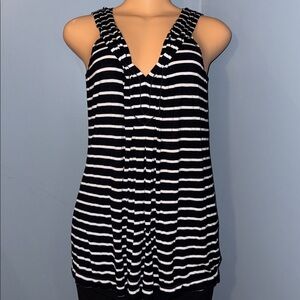Stylish Max Studio Striped Halter Top - Size S